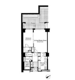麻布第一マンションズ 203 間取り図