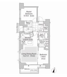 パークフラッツ渋谷神山町 303 間取り図