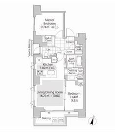 パークフラッツ渋谷神山町 403 間取り図