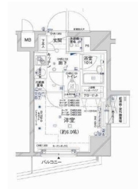 コンシェリア新橋 501 間取り図