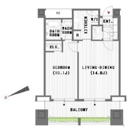 オランダヒルズ森タワーRoP 1102 間取り図