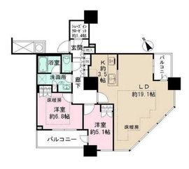 ザ・パークハウス西新宿タワー60 27階 間取り図