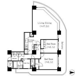 リバーポイントタワー 2101 間取り図