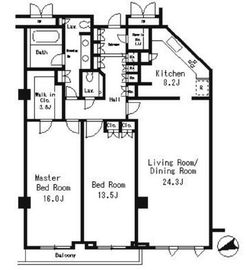 六本木グリーンテラス 202 間取り図