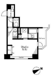 クリオ戸越銀座壱番館・弐番館 2-1202 間取り図