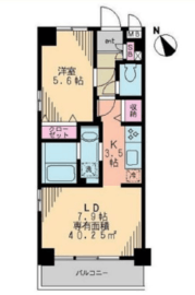 リヴェール三軒茶屋 404 間取り図