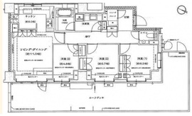 グランスイート広尾 6階 間取り図