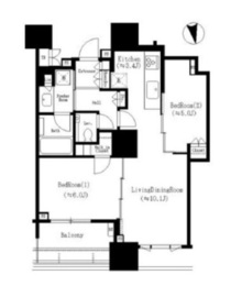 ドゥ・トゥール 8階 間取り図