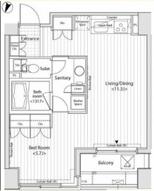 カスタリア目黒かむろ坂 609 間取り図