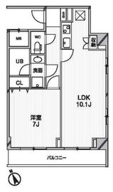 コスモリード月島 504 間取り図