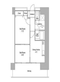 プラザタワー勝どき 2313 間取り図