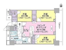 ザ・パークハウス晴海タワーズ クロノレジデンス 5階 間取り図