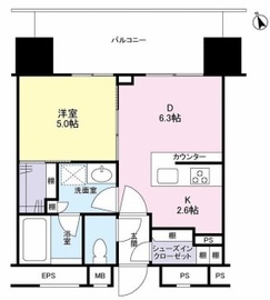 ザ・パークハウス渋谷美竹 13階 間取り図