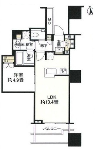 富久クロスコンフォートタワー(Tomihisa Cross)  3階 間取り図