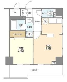 ONE ROOF FLAT TOGOSHI 1102 間取り図