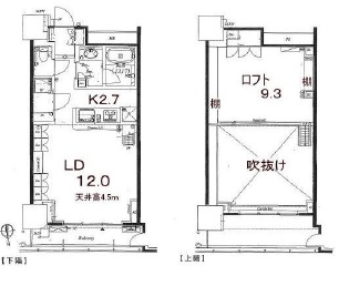 フェイバリッチタワー品川 18階 間取り図