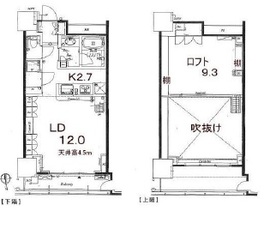 フェイバリッチタワー品川 18階 間取り図