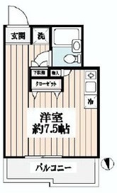 エスコート麻布十番 12階 間取り図