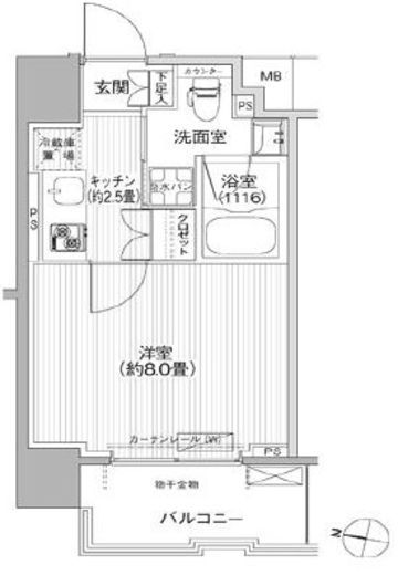 コスモグランス南品川 201 間取り図