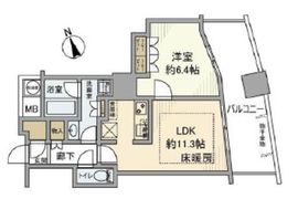 ザ・パークハウス西新宿タワー60 3階 間取り図