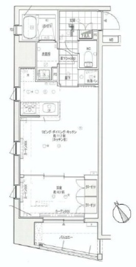 フォレシティ神田多町 8階 間取り図