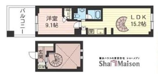 レジデンスシャルマン月島 745 間取り図