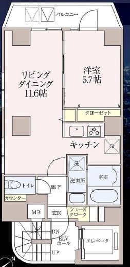 ザ・スカイグランディア神田錦町 10階 間取り図