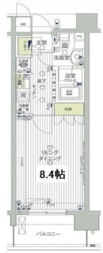 レックス海岸通りレジデンス 5階 間取り図