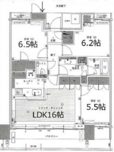 ベイズタワー＆ガーデン 23階 間取り図