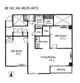 モンテプラザ麻布 807 間取り図