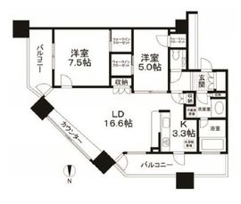 ミッドサザンレジデンス御殿山 20階 間取り図