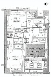 アトラス池尻レジデンス 9階 間取り図