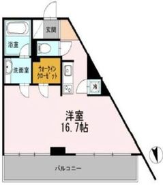 カスタリア目黒長者丸 417 間取り図