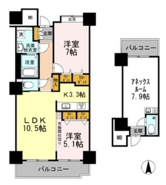 品川シーサイドビュータワー1 412 間取り図