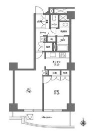 文京グリーンコートビュータワー本駒込 B507 間取り図