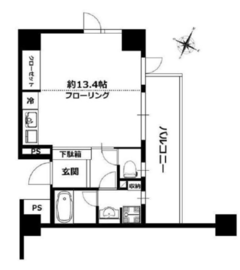 グランドテラス新宿 2階 間取り図