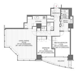 愛宕グリーンヒルズフォレストタワー 2704 間取り図