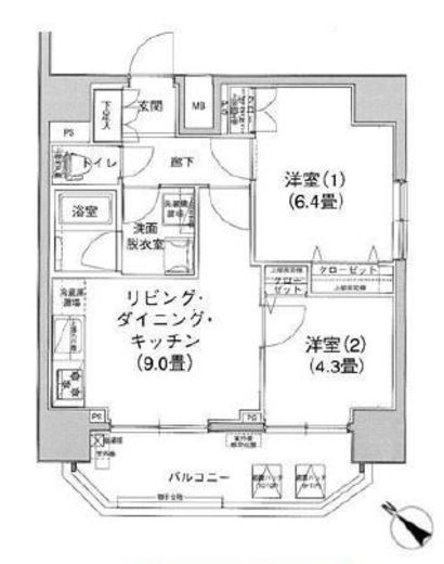 アイルイムーブル御茶ノ水 9階 間取り図