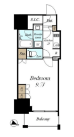 シティハウス東麻布 8階 間取り図