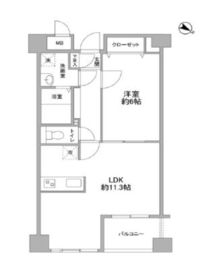 クエスタ高輪 602 間取り図