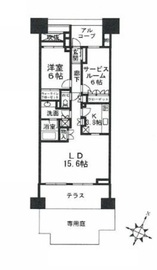 The目黒四季レジデンス 1階 間取り図