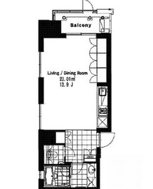 ベルファース秋葉原 14F1 間取り図