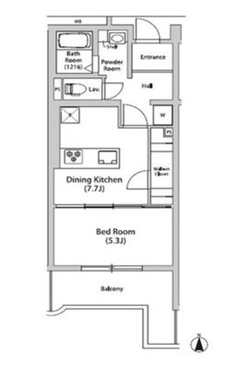 コーポレート池尻 206 間取り図