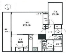 スカイライトタワー 19階 間取り図