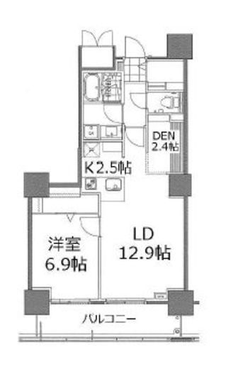 ロイヤルパークスタワー南千住 2212 間取り図
