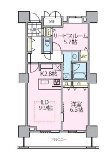 ロイヤルパークスタワー南千住 2213 間取り図