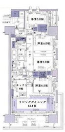 プラウドタワー清澄白河 19階 間取り図