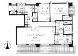 ヴェーゼント赤坂新坂 8階 間取り図