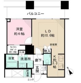 ザ・パークハウス西新宿タワー60 50階 間取り図