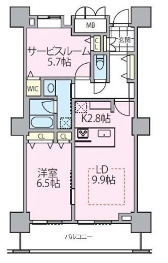 ロイヤルパークスタワー南千住 2103 間取り図